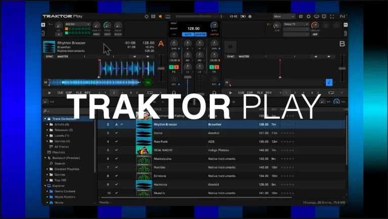 Traktor Play DJ app on mobile and laptop – Native Instruments 2025